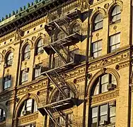 Escalier de secours d'un immeuble à Manhattan