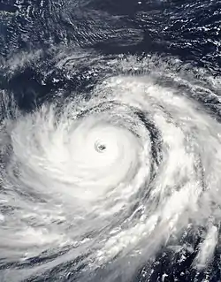 Le typhon Nabi a atteint son intensité maximale le 2 septembre.
