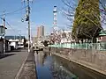 Rivière Higashiosaka au cœur de la ville.
