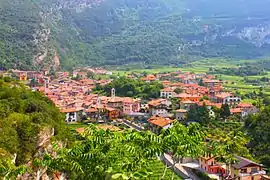 Vue de Nago depuis le Castel Penede.