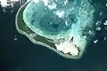 Image satellite d'une partie de l'atoll