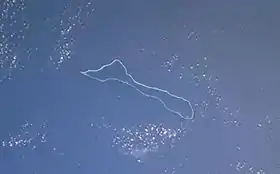 Image satellite de l'atoll (non orientée au nord).