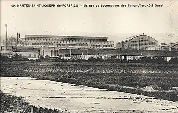 Usines de locomotives Batignolles, côté Ouest.