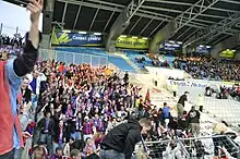 Lors du match du titre à Nantes (2010)