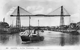 Nantes, le pont transbordeur avant 1914.