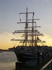 A Nantes au coucher du soleil.