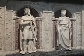 Détail des rois et apôtres du sarcophage du Tombeau de François II de Bretagne et de Margueritte de foix (vers 1500).