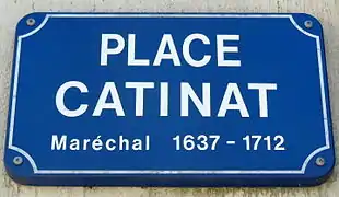 Place Catinat, panneau.