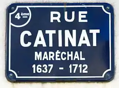 Rue Catinat, panneau.