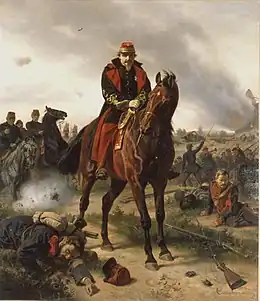 Napoléon III lors de la bataille de Sedan par Wilhelm Camphausen.