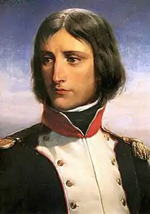 Portrait de Napoléon jeune en uniforme.