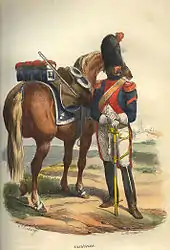 Carabinier à cheval (1804-1810), par Hippolyte Bellangé, 1843.