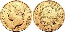 40 francs or Empire français 1812