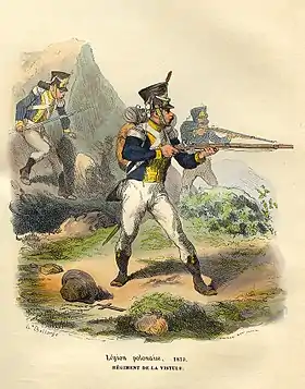 Infanterie de la Légion de la Vistule (par Bellangé, 1843).