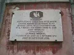 Plaque commémorative.