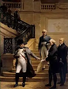 Napoléon visitant le Palais Royal pour l'ouverture du Tribunat en 1807 (vers 1840), Paris, Palais-Royal.