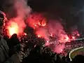 Craquage des Ultras de SSC Naples dans le Sud de l'Italie