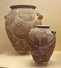 Vases peints (style décoré). Culture de Nagada II. 3500-3300