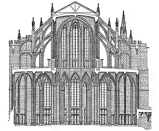 Coupe transversale du chœurpar Henri Nodet (1855-1941)