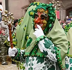 Bouffon du houblon de Tettnang (ce masque date de 1953 et s'inspire d'un personnage de la fin du XIXe siècle).