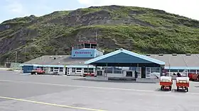 Vue de l'aéroport de Narsarsuaq.