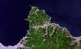 La péninsule de Natsudomari par Landsat