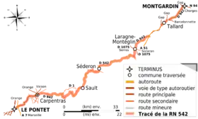 Carte de la route.