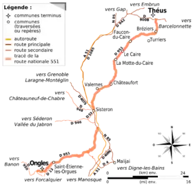 Carte de la route.