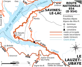 Carte de la route.