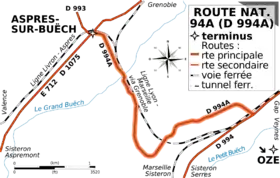 Carte de la route.