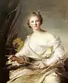 Jean-Marc Nattier, Portrait de la duchesse d'Estissac (1742), Marie de La Rochefoucauld (1718-1789), dite « Mademoiselle de La Rocheguyon », mère du duc de La Rochefoucauld.