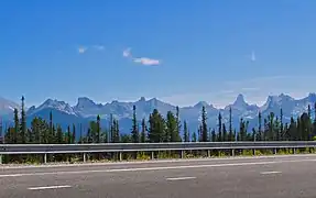 La crête d'Ergaki depuis le col de la Bouïba sur la R257.