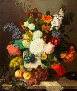 Nature morte au bouquet (1854), Mémoire de la Société d'Horticulture de Liège.