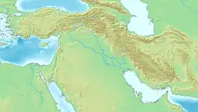 Voir sur la carte topographique du Proche-Orient