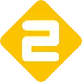 Logo jaune de Nederland 2 du 5 septembre 2003 à 20 heures à 2006