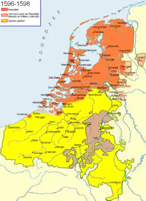 Les Pays-Bas entre 1596 - 1598