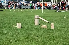 Jeu de Kubb.