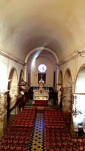 Nef et chœur église depuis la tribune de l'orgue.
