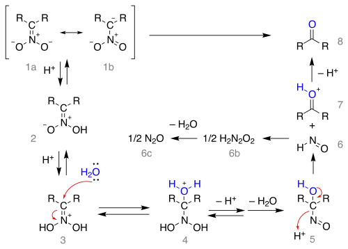 Mécanisme réactionnel de la réaction de Nef