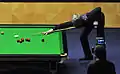 Technique de Neil Robertson (vue de côté), Masters d'Allemagne 2013.