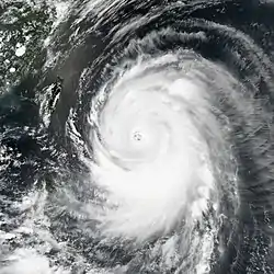 Image satellite du cyclone Neoguri à l'approche de l'archipel Okinawa, le 7 juillet 2014.