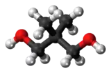 Représentation 3D du néopentylglycol