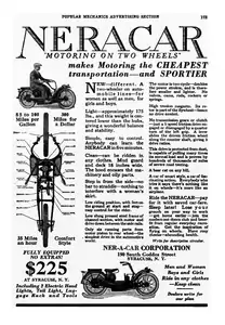 annonce Neracar publiée en juillet 1922 dans Popular Mechanics.