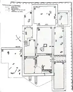 Plan d'une nécropole par l'abbé Gélin