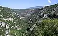 Les gorges de la Nesque et le mont Ventoux.