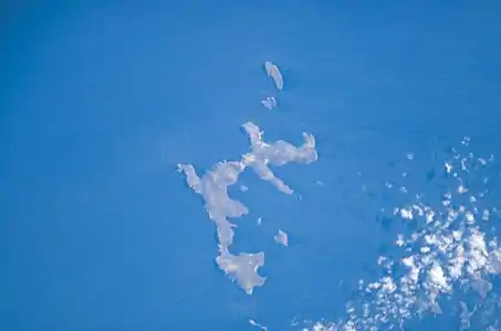 New Island vue de l'espace.
