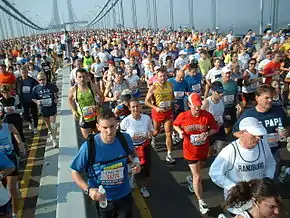 Le marathon de New York sur le pont Verrazzano-Narrows.