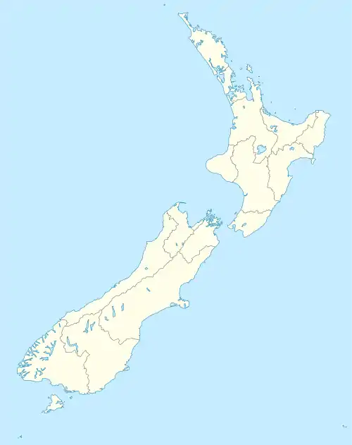 Position de la rivière           sur la carte de la Nouvelle-Zélande