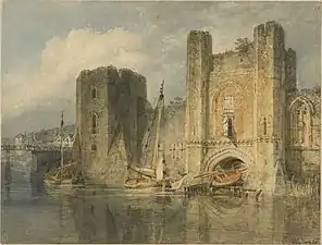 J. M. W. Turner, Aquarelle du château de Newport, 1796.