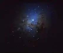 Cette image de NGC 1275 par le télescope spatial Hubble montre le centre de cette galaxie.